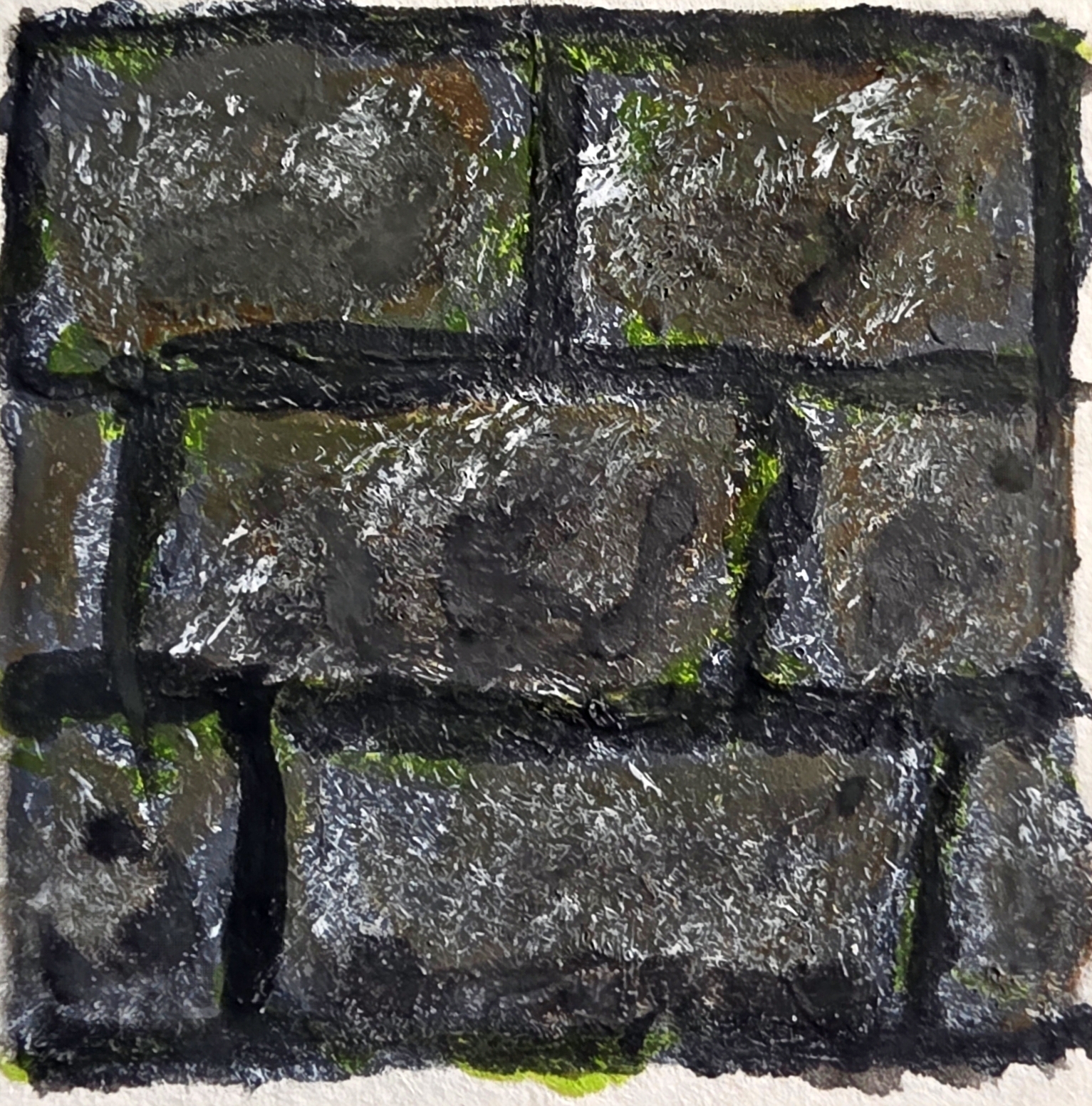Hand-painted stone texture